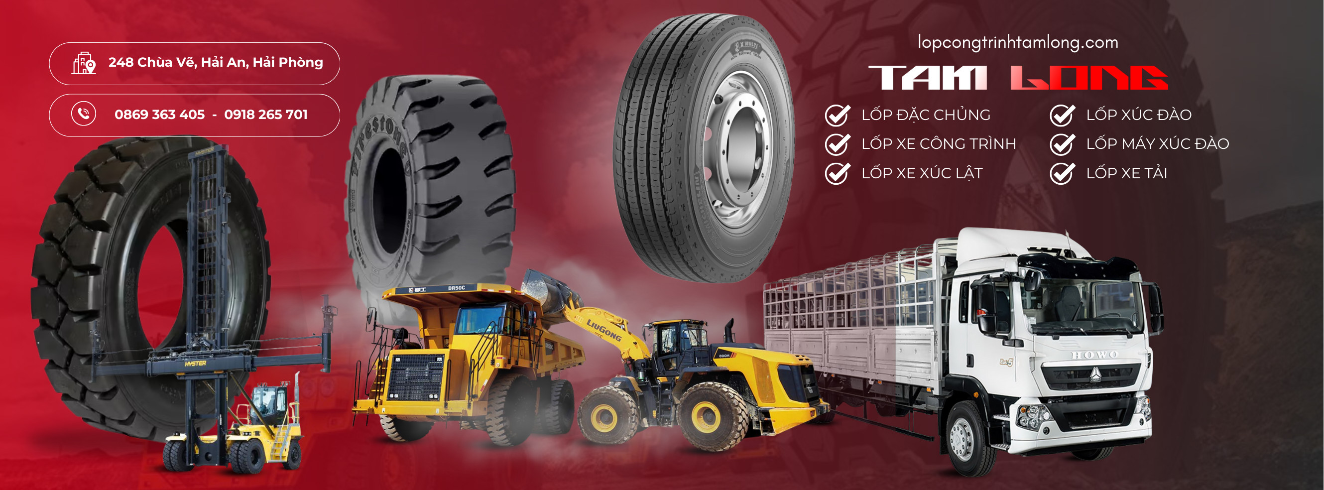 Kho lốp xe công trường